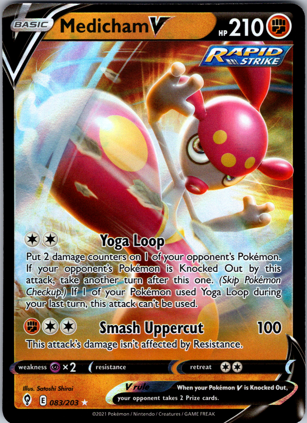 Medicham V 083/203 SWSH07: Evolving Skies Ultra Rare - NM