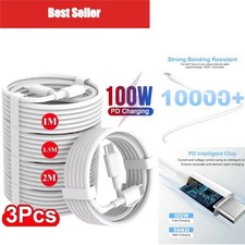 USB C to USB C Cable 100W Fast Charging 3-Pack Type C Data Cord