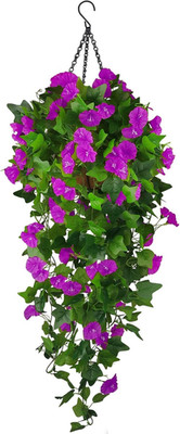 Artificial Fake Hanging Flowers Plants Basket for Spring Outdoor outside Decorat