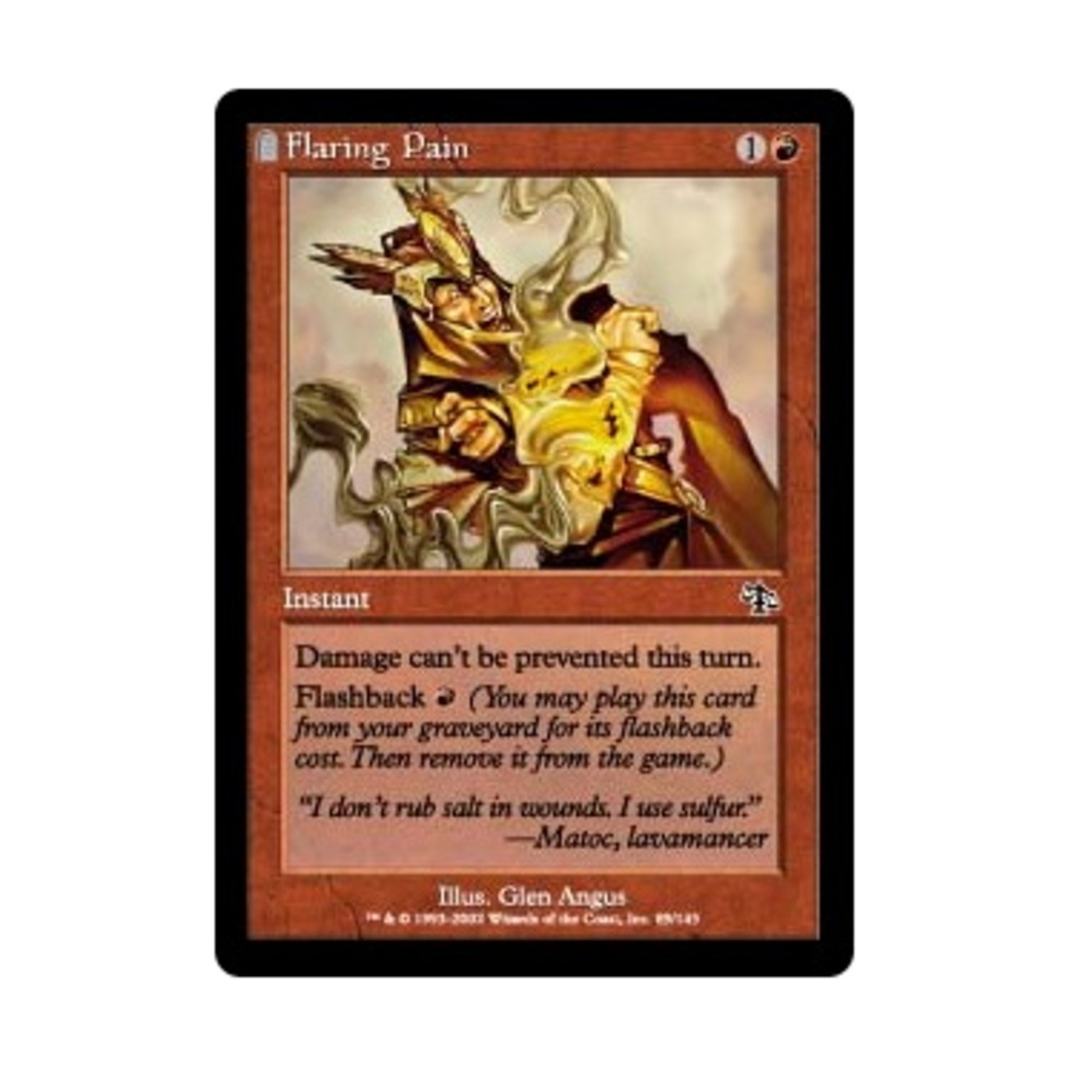WotC MtG Judgment Flaring Pain (C) (Foil) NM