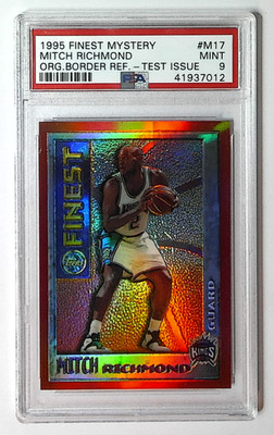 1995-96 Topps Finest Mitch Richmond Mystery Test Refractor #M17 Kings PSA 9