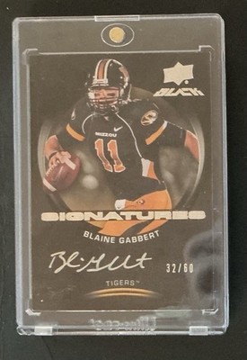 NFL 2011 Upper Deck Black Blaine Gabbert Autographed Rookie Card Mizzou