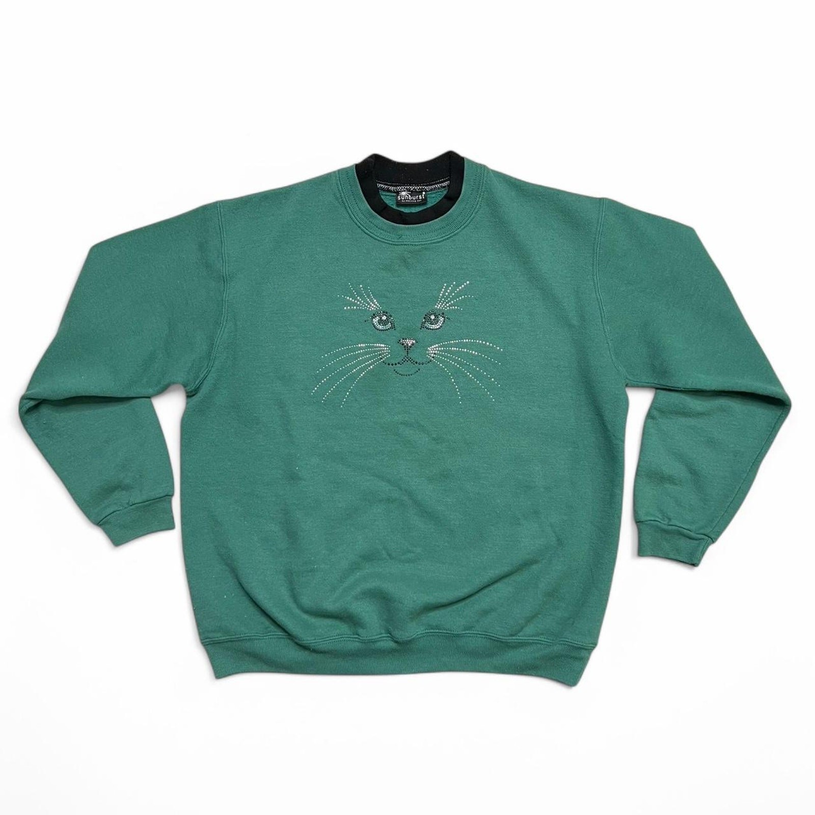 vintage 90’s crewneck sweatshirt with cat face design size women L / XL