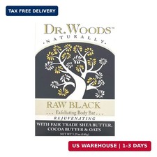 Dr.woods Dr Woods Naturals Exfoliating Bar Soap, Raw Black, 5.25 Oz