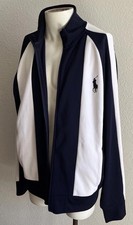 Polo Ralph Lauren Vintage 1990s Full Zip Track Jacket Navy/White XL Big Pony