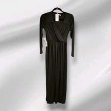 KOH KOH Womens Long Sleeve Empire Cocktail Elegant Evening Maxi Dress (Small)