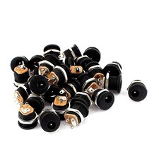 30pcs 5.5mm x 2.1mm DC Power Supply Jack Socket Connector Black
