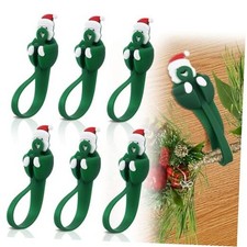 6 PCS Christmas Garland Hanger for Mantle Garland Hooks, 6 PCS Christmas Green