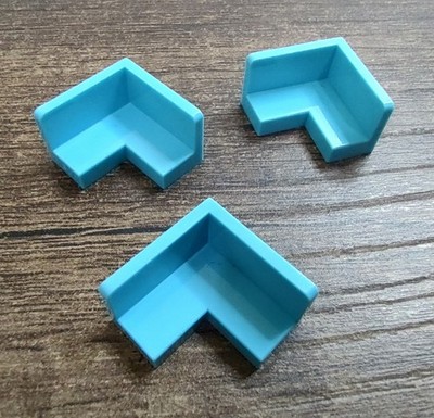 LEGO 91501 Dark Turquoise Panel 2 x 2 x 1 Corner (x3)