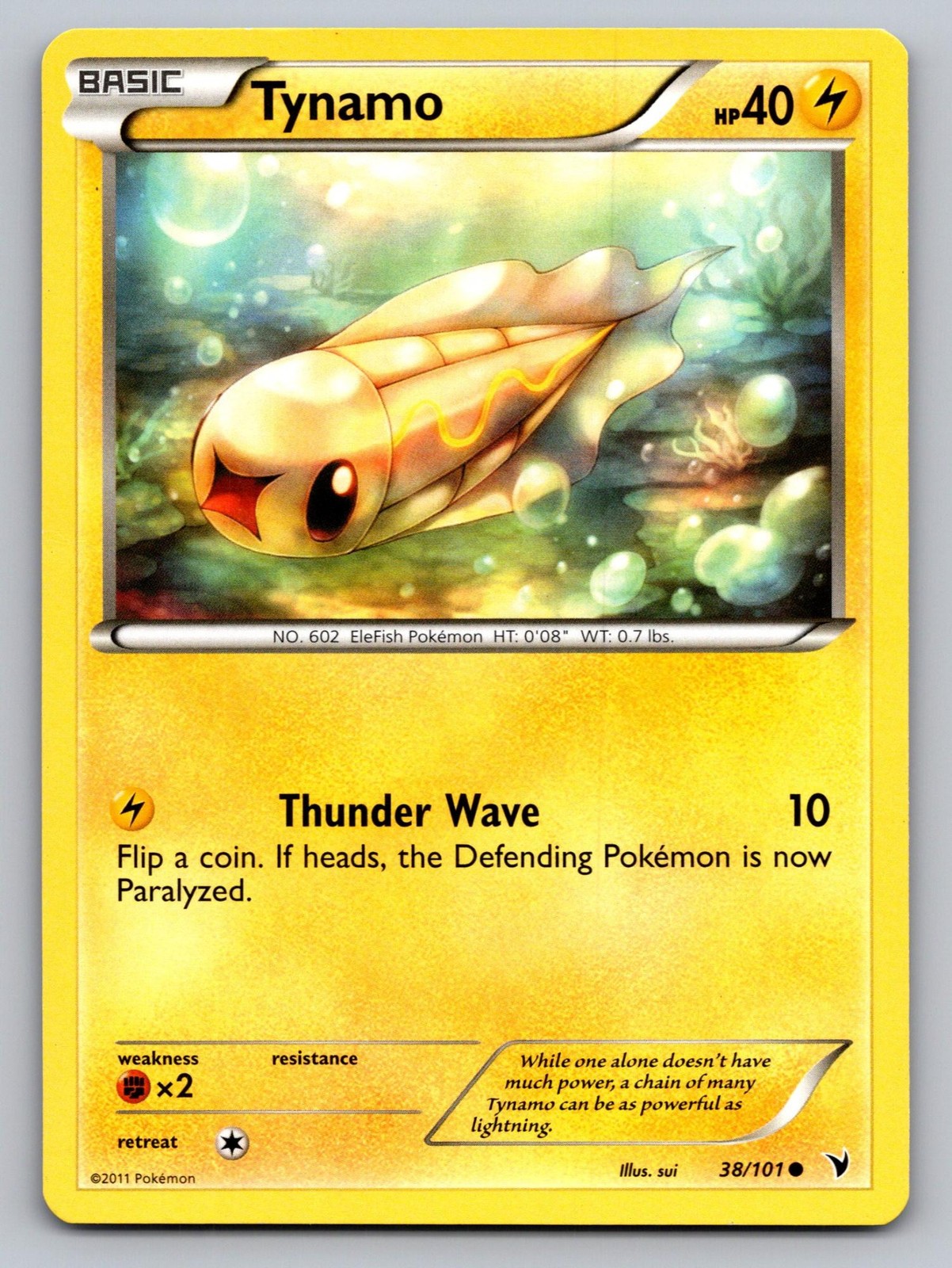 Tynamo 38/101 Common Noble Victories Pokemon Lightly Played