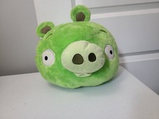 2010 Commonwealth Angry Birds Green Pig No Sound Plush Stuffed Animal 8" Toy