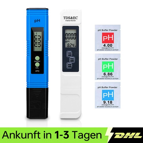 Digital Tester PH+TDS EC Wassertest Meter Messgerät Leitwertmessgerät 0-9990ppm