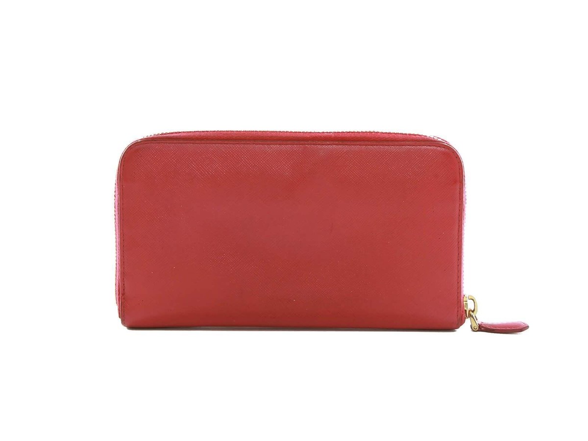 財布 PRADA ribbon wallet Prada PRD-WALL-1MH132-ZTM-F0002 Saffiano Leather Flap Wallet with