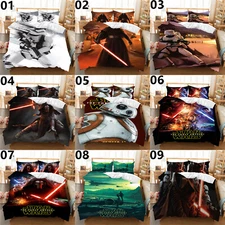 Single Double Queen Super King Bed Quilt Doona Duvet Cover Set Star Wars