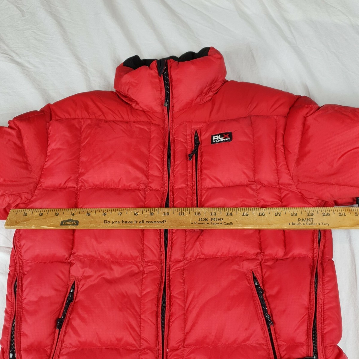 Vintage RLX Polo Sport Down Puffer Jacket Coat Red 90s 2000s