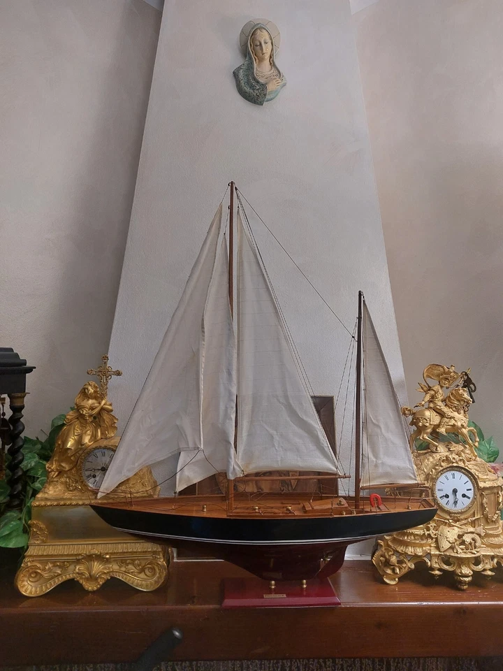 PENDUICK BARCA VELIERO IN LEGNO L70 X14 H86 - Immagine 4 di 4