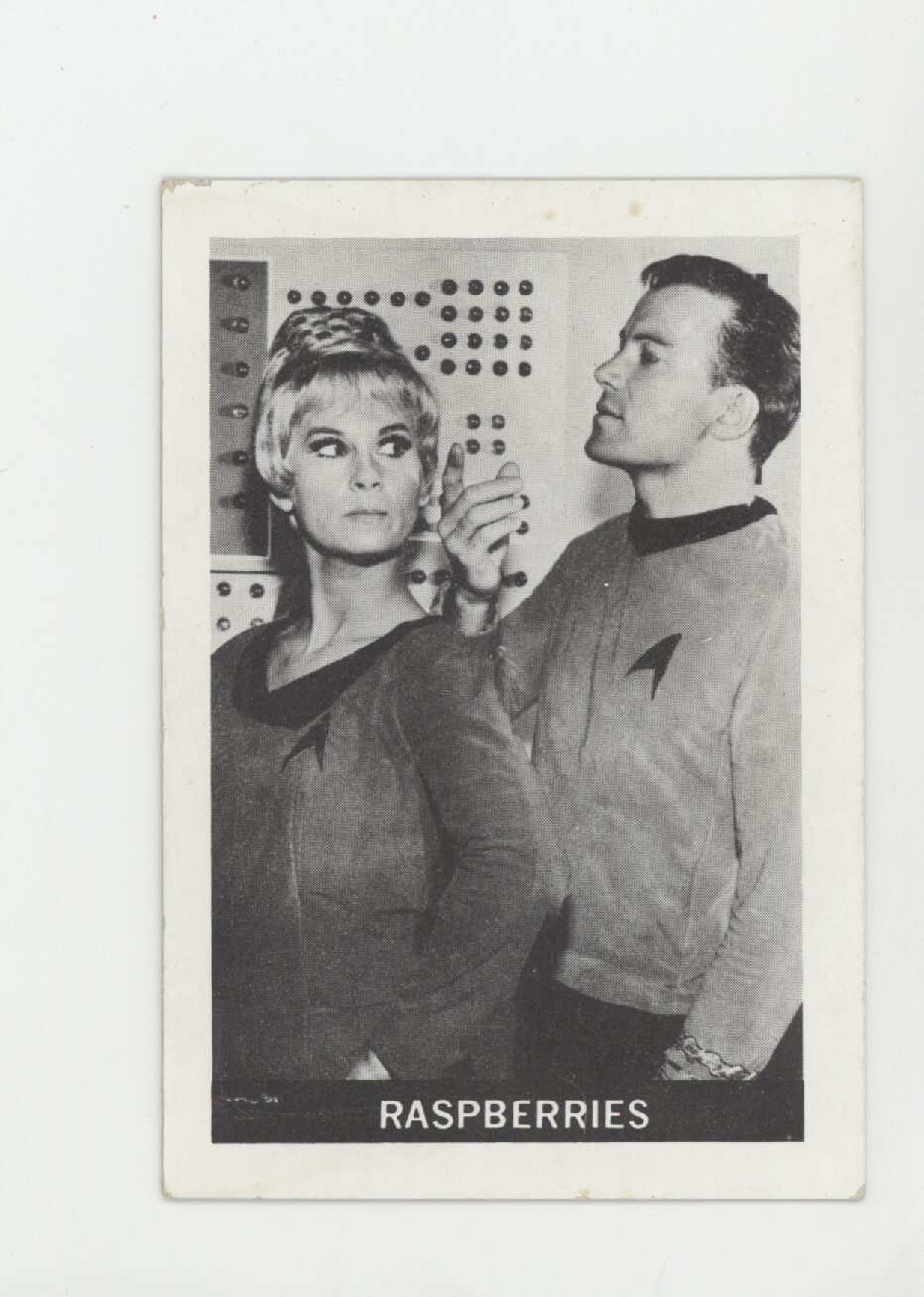 Raspberries #72 1967 Leaf Star Trek trading card — raw and PSA graded price guide