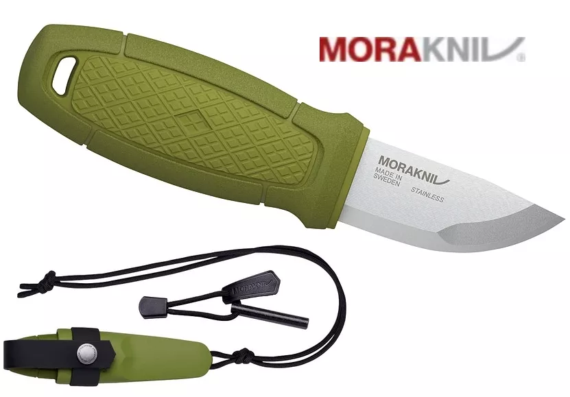 MORAKNIV SWEDEN ELDRIS GREEN MINI SMALL NECK KNIFE SURVIVAL FIRESTARTER  SHEATH