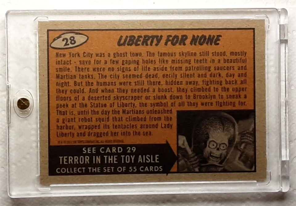2017 Mars Attack's The Revenge Bronze Card 28 LIBERTY FOT NONE - Image 2 of 3