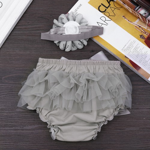 Baby Frilly Ruffle Bloomers Newborn Diaper Covers Birthday Photo Props Girl Boy - Picture 22 of 56
