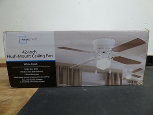 Mainstays Ef600g 42 A 42 Flush Mount Ceiling Fan White Finish W