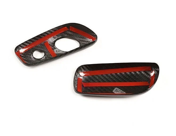 Cubierta de perilla de cambio de marchas de fibra de carbono seca real apta para Ford F150 2009-14 Foto 2 de 4