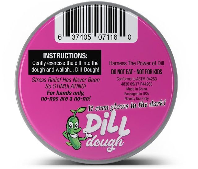 Pink Dill Dough Stress Reliever Putty Glow in The Dark Funny Pickle Gag