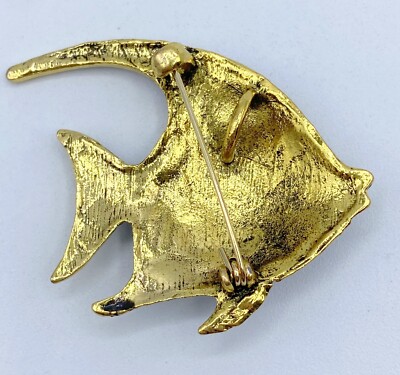 T-96 BROOCH GOLD TONE PIN 2.25