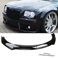 Gloss Black Car Front Bumper Spoiler Lip Splitter Body Kits For Chrysler 300
