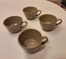 Vintage Jugtown Pottery Ware Cups ~ Set Of 4 ~ 1985 ~ Studio Art Pottery