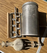 White Mountain Ice Cream Freezer Triple Motion 6Xg Metal Canister + Lid & Paddle