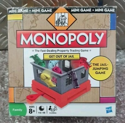 Monopoly Get Out Of Jail The Jail - Jumping Mini Spiel - Hasbro Neu OVP