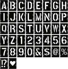 18 Inch Letter Stencils Symbol Numbers Craft Stencils, 42 Pcs Reusable Alphabet