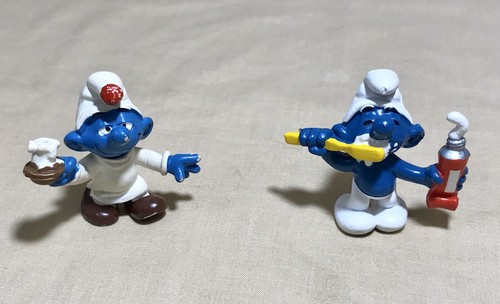 VINTAGE 1979 SMURFS Collection PEYO Schleich Pitufo Schtroumpf Schlümpf x5 / - Picture 4 of 5