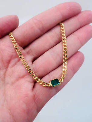 Gold Filled 4mm Curb Gemstone Necklace