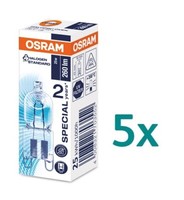 5X Osram 66725 Backofenlampe 25 Watt Halogenlampe Halopin Oven G9 230V 25W 260Lm