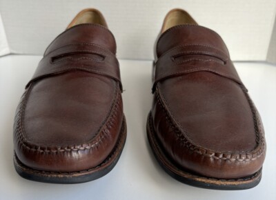 Johnson & Murphy Classic Brown Leather Penny Loafers - Size 12 Johnston & Murphy Elston Moc Toe Penny Loafers, Tan Leather  main image 2