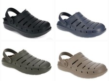 Rugged Shark Men's Pick Color Slip-on Fabric Lined EVA Clog Slippers Shoes: 8-13