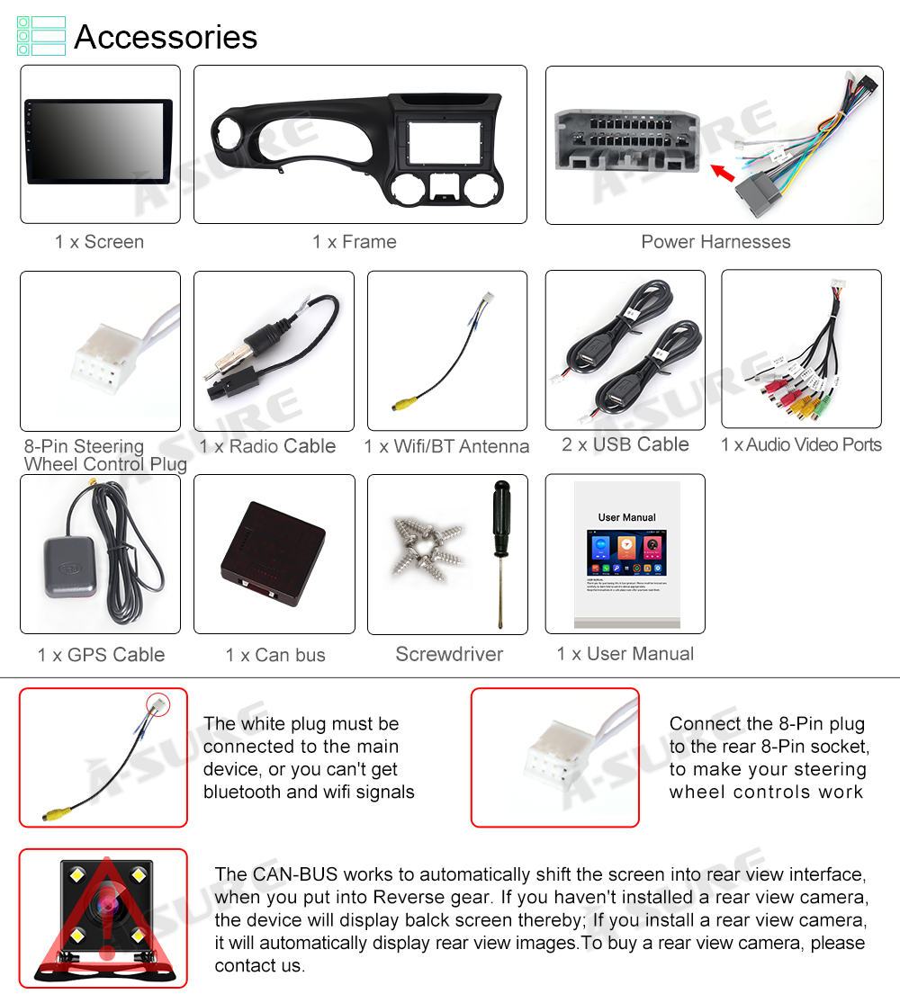 2+32G Apple Carplay Android 12 Car Radio Stereo for Jeep Wrangler JK