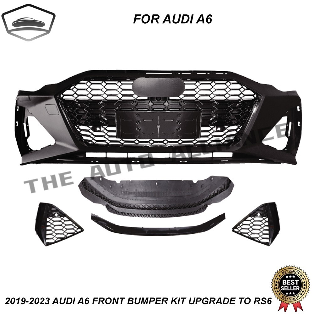 For 2019 2020 2021 2022 2023 Audi A6 Upgrade to RS6 Style Front Bumper Body Kit
