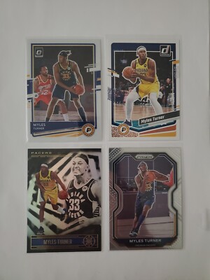Myles Turner Basketball 4 card lot/2020/21 Prizm & Illusions/Pacers