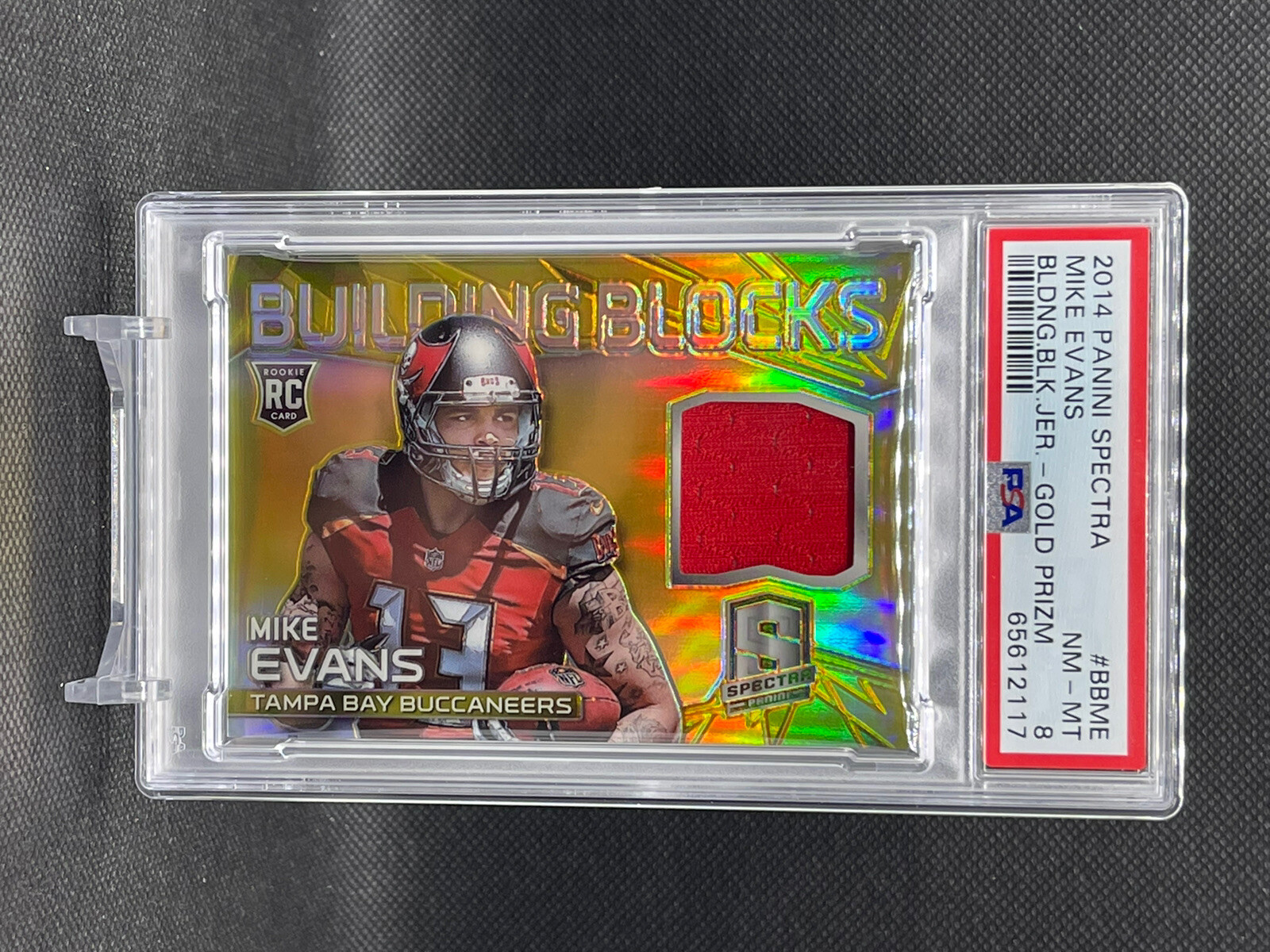 Mike Evans Panini Spectra Building Blocks Jerseys #BBME Gold Prizm