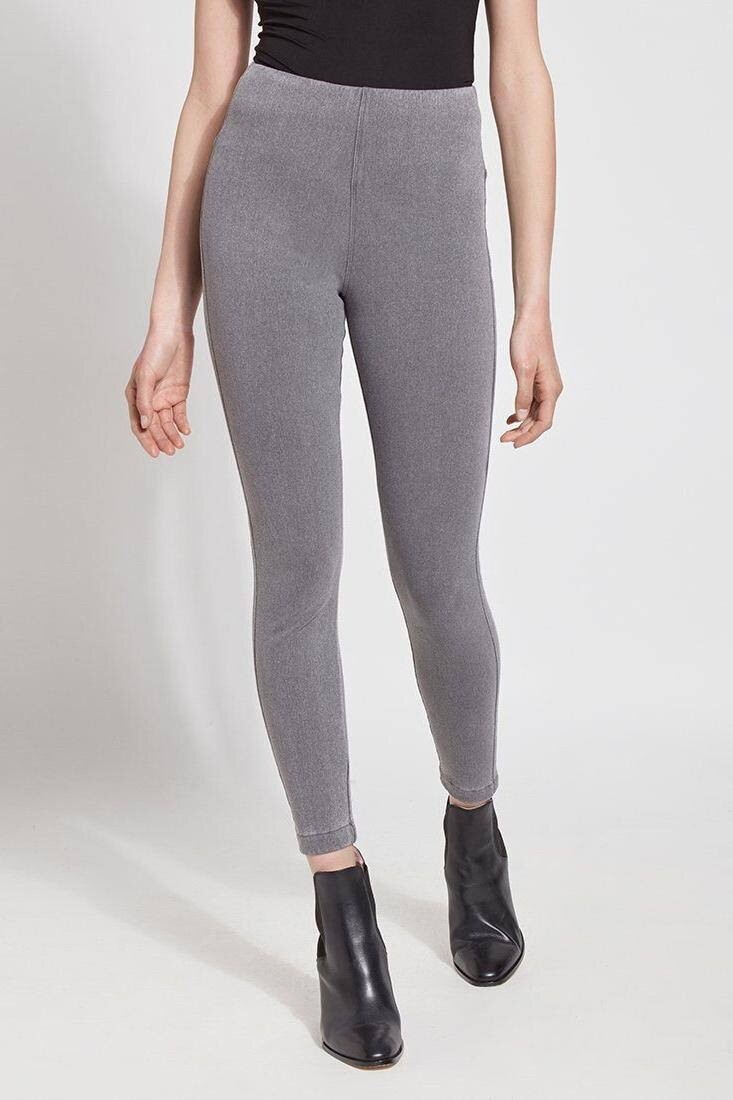 NEW Lysse Women's Toothpick Denim Leggings - Mid Grey - Large