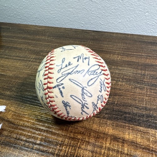 SIGNED AUTOGRAPHED HOUSTON ASTROS 1970s Era Baseball Lee May Jim Ray Gallagher