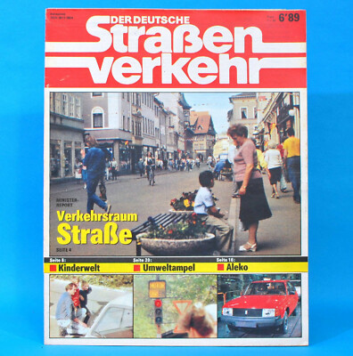 DDR Der Deutsche Straßenverkehr 6/1989 AWO Pirna Minol Aleko 2141 Leipzig M14