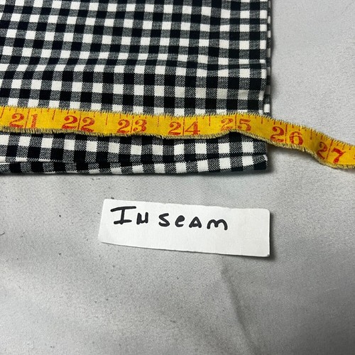 Old Navy Pixie High-Rise Black & White Gingham Pants Secret Smooth Pockets Sz 8 - Picture 10 of 12