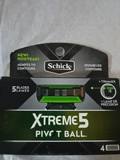 Schick Xtreme 5 PivotBall Men's Razor Refills, 5 Count Box New