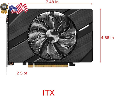 ASRock Intel Arc A380 Challenger ITX 6GB OC Graphics Card Single