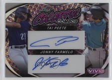 2023 Leaf Vivid Gray Prismatic 8/9 Tai Peete Jonny Farmelo #CCD-27 Auto 13u1