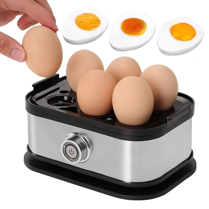 Rapid Egg Cooker Electric 6 Eggs Capacity, Soft, Medium, Hard Boiled, Poacher...